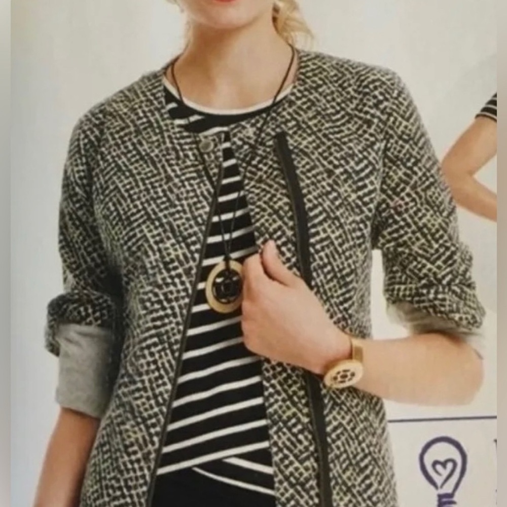 CAbi Cliffside Moto Jacket XS | Abstract Chic Artsy Modern Edgy Modern Chic